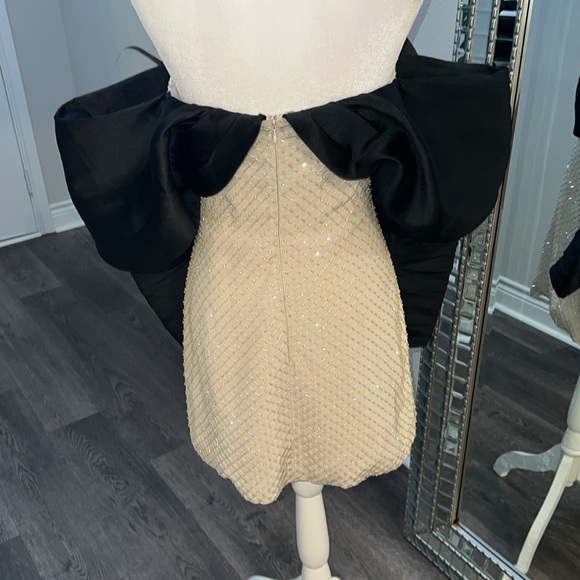 Nafsika Skourti Opera Mini Crystal Dress in Black & Cream Crystal - Picture 12 of 12